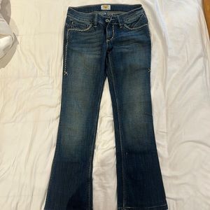 Low rise boot cut jeans